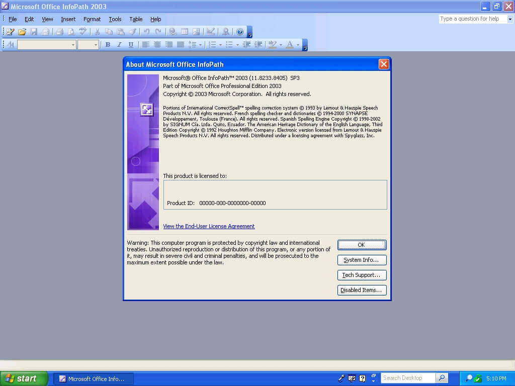 برنامج مايكروسوفت انفو باث InfoPath 2003